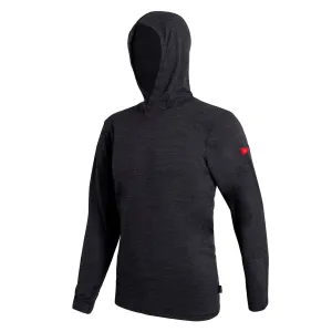 FLORENCE AIRTEX HOODED LONG SLEEVE SHIRT HEATHER CHARCOAL