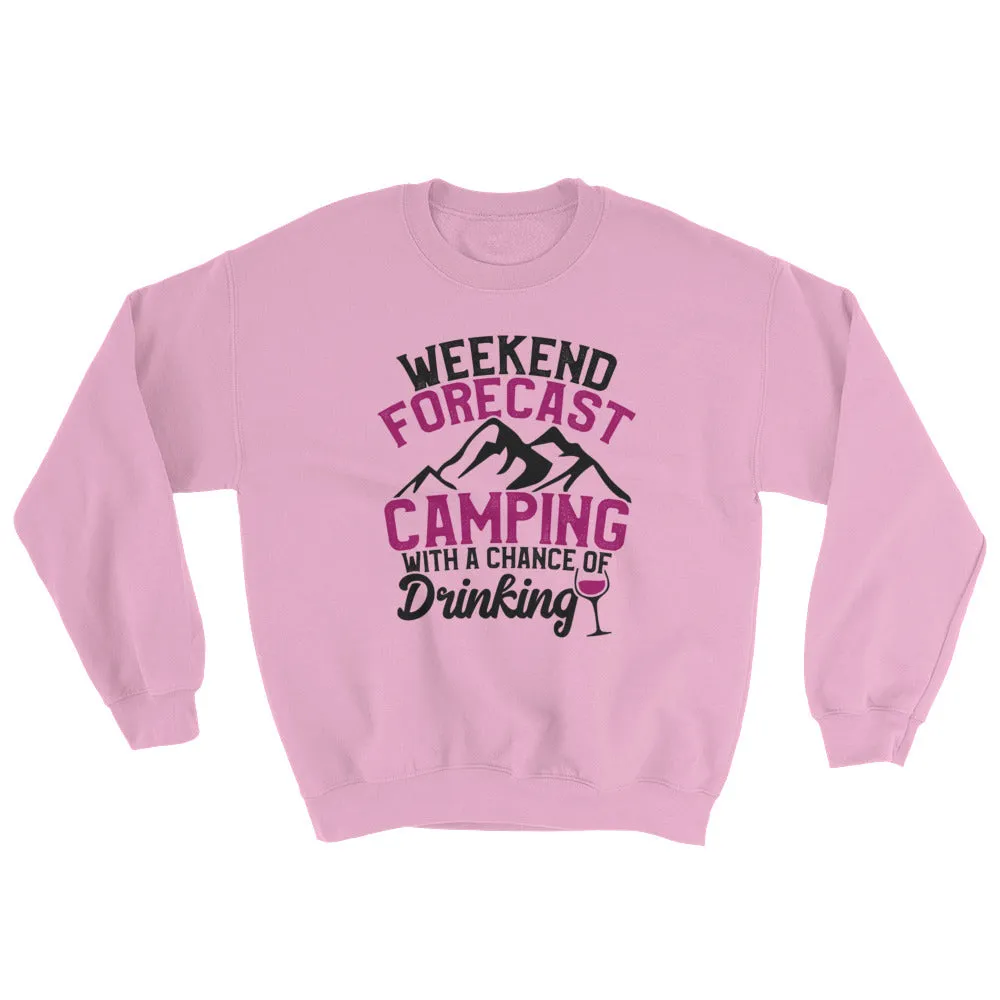 Funny Camping and Drinking Shirt Forecast Camping Drinking Sweatshirt