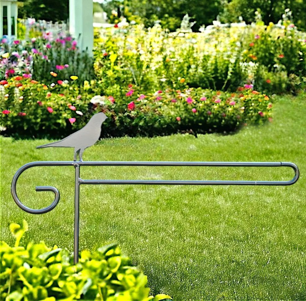 Garden Flag Holders with Decorative Emblems