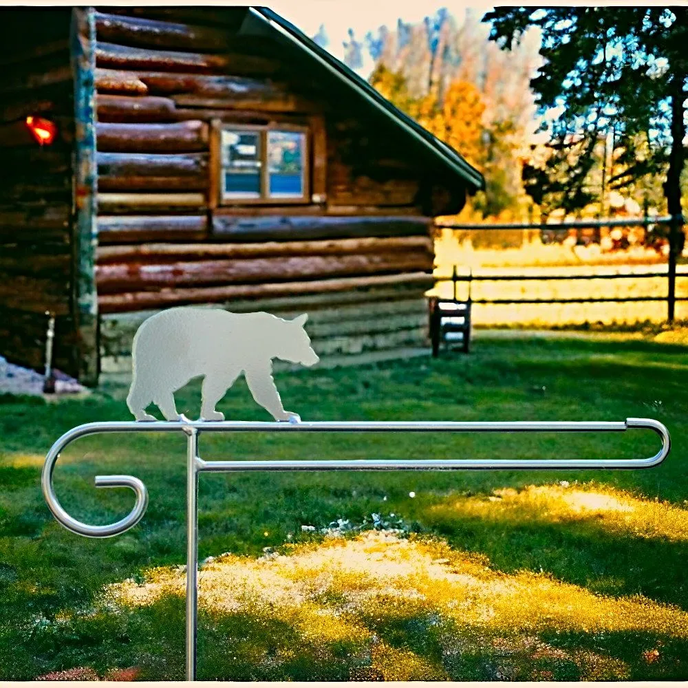 Garden Flag Holders with Decorative Emblems