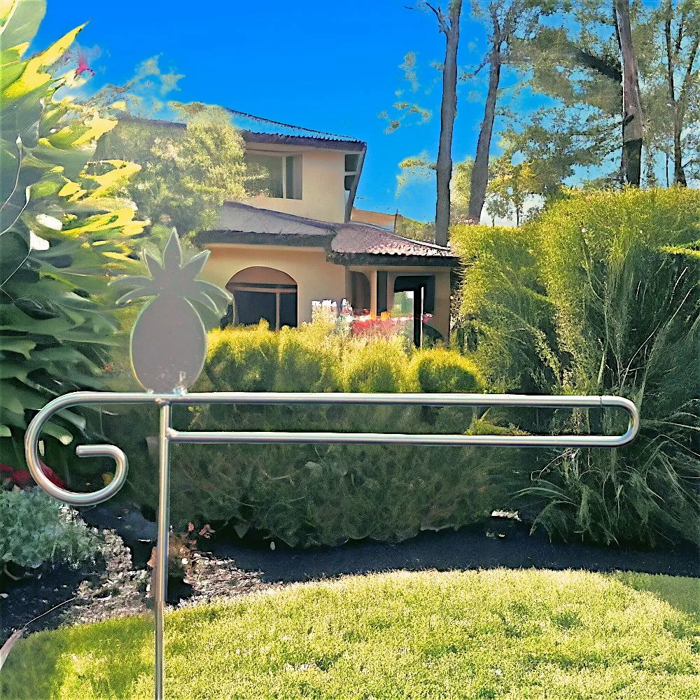 Garden Flag Holders with Decorative Emblems