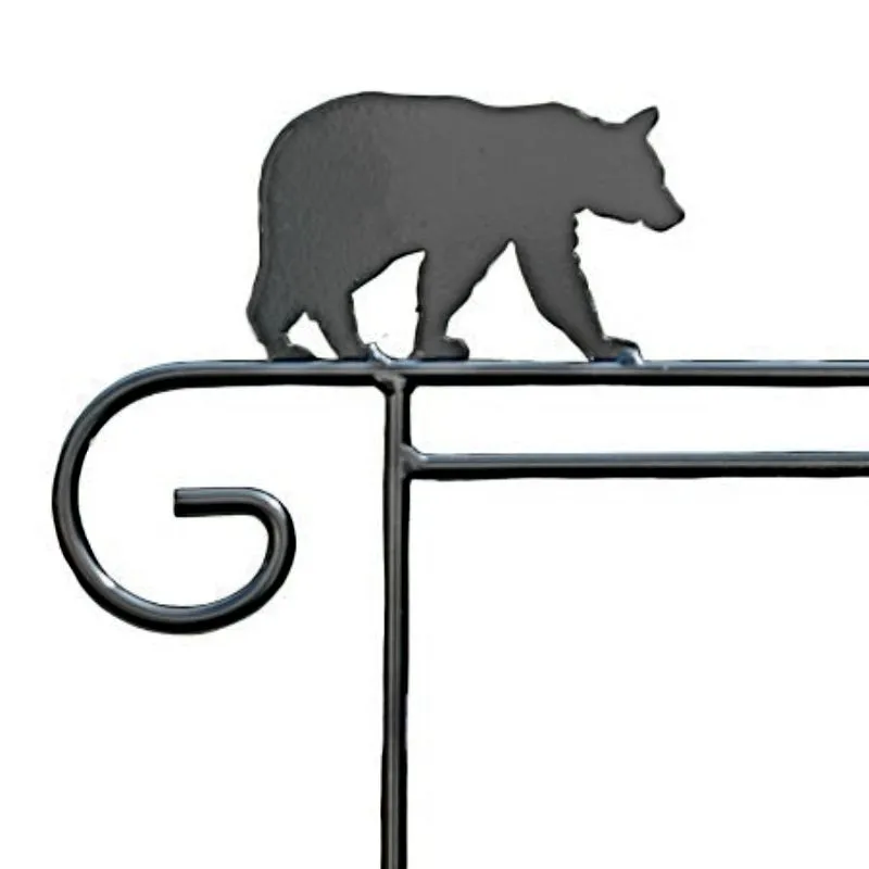 Garden Flag Holders with Decorative Emblems