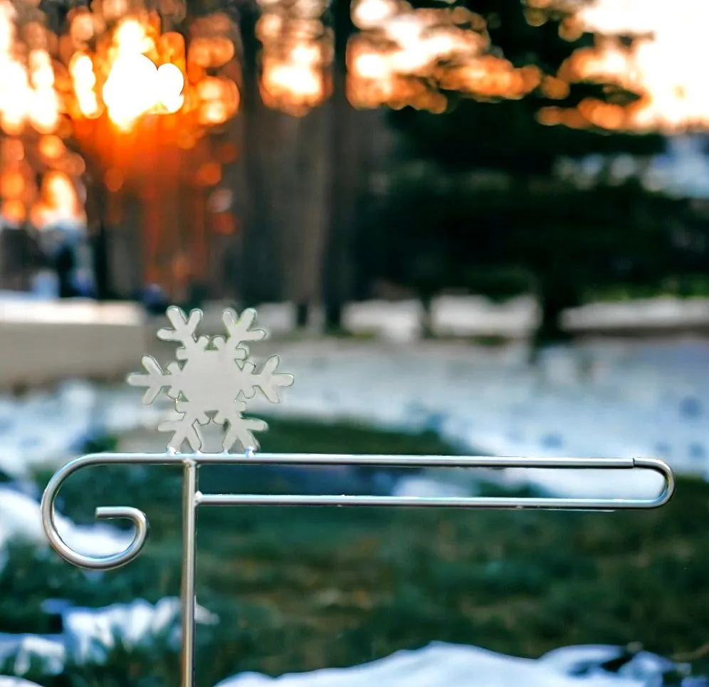 Garden Flag Holders with Decorative Emblems