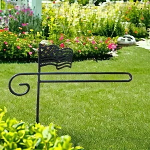 Garden Flag Holders with Decorative Emblems