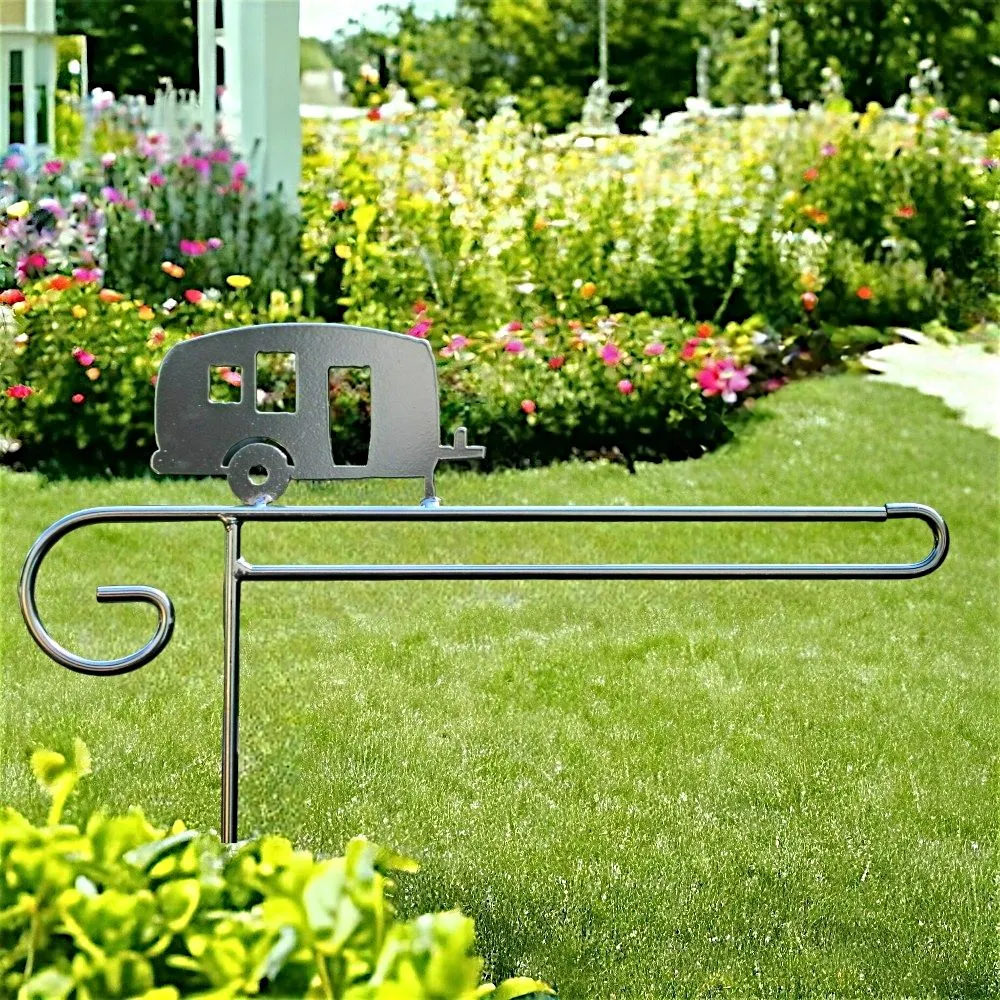 Garden Flag Holders with Decorative Emblems