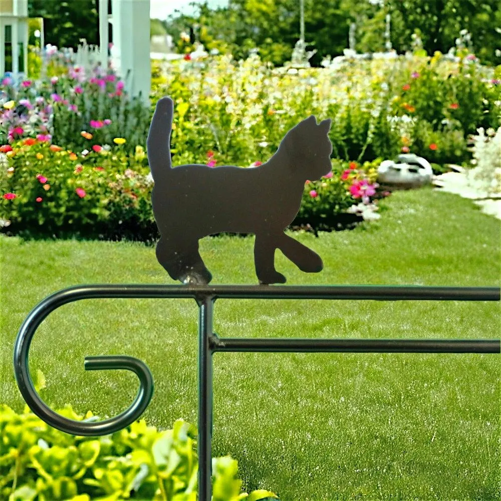 Garden Flag Holders with Decorative Emblems
