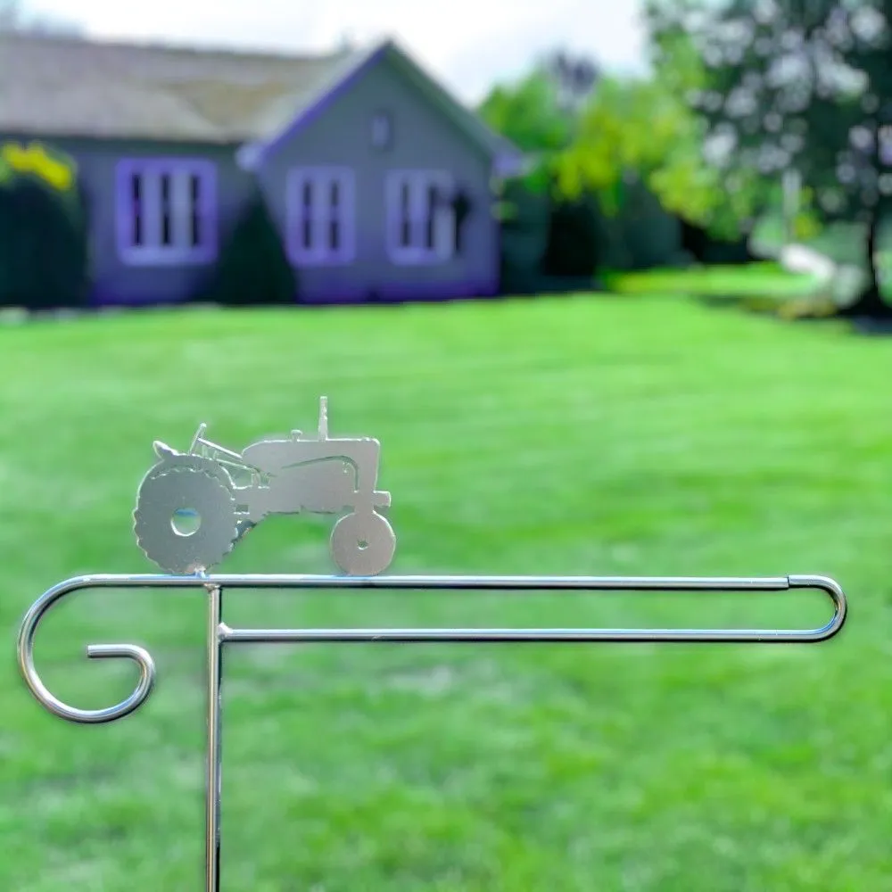 Garden Flag Holders with Decorative Emblems