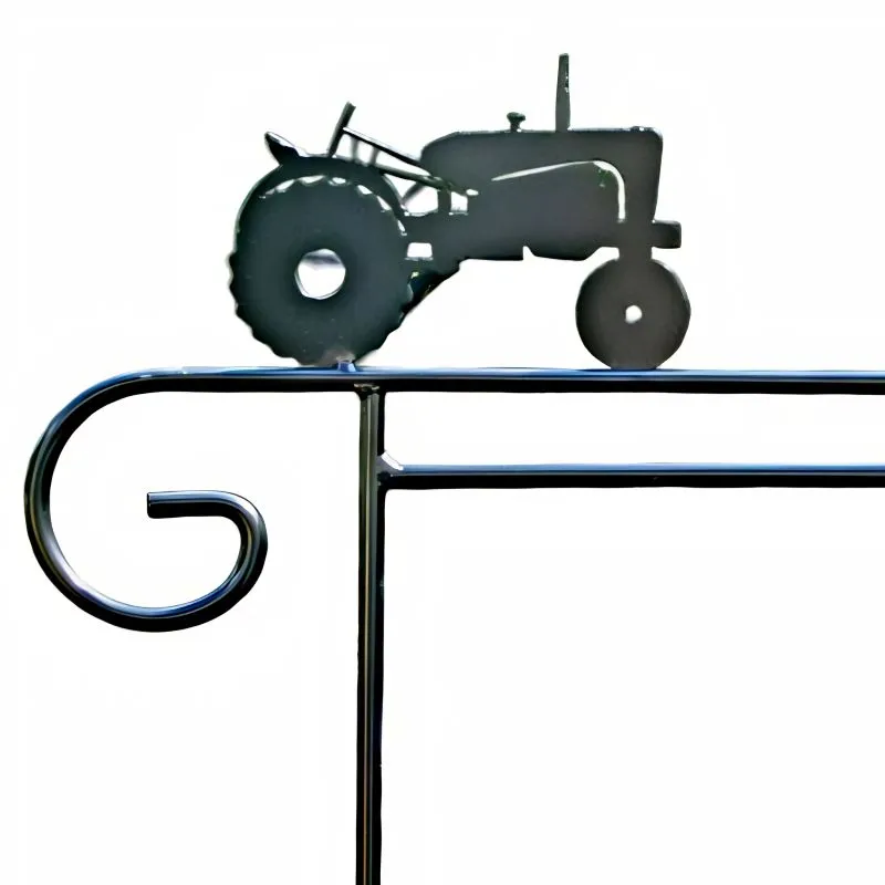 Garden Flag Holders with Decorative Emblems