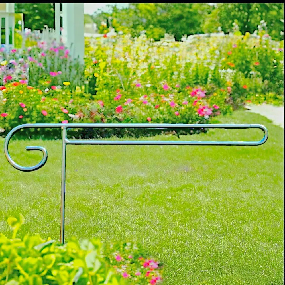 Garden Flag Holders with Decorative Emblems