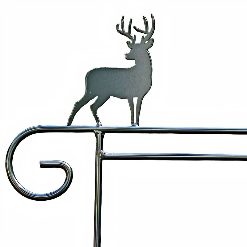 Garden Flag Holders with Decorative Emblems