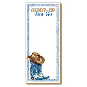 Giddy Up and Go Blue Boots Luxe Skinny Pad