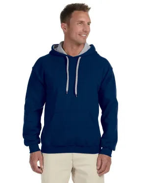 Gildan Heavy Blend Contrast Hooded Sweatshirt | Navy/ Sport Grey
