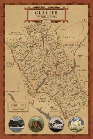 Glacier National Park Map