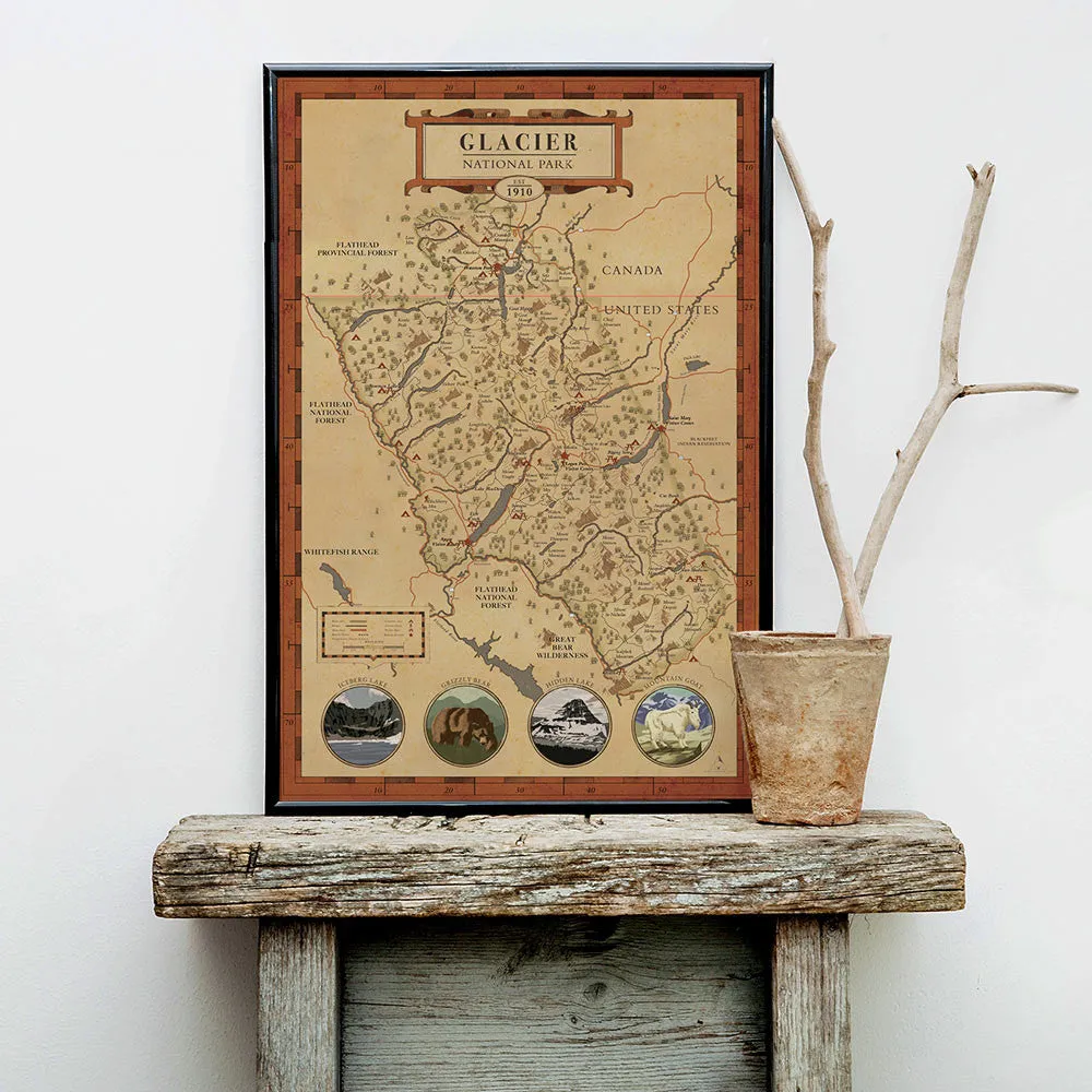 Glacier National Park Map