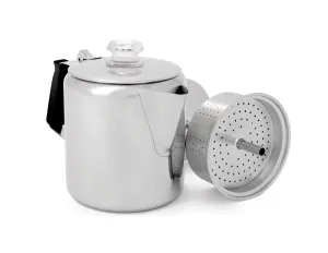 Glacier Stainless 6-Cup Percolator w/ Silicone Handle