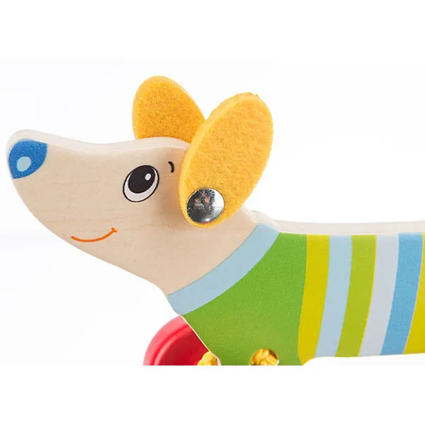 Goki Wooden Pull-Along Racer Dog