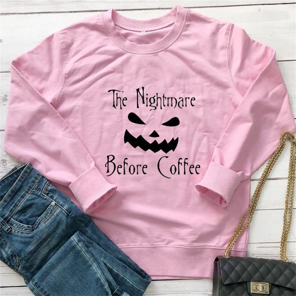 Graphic long Sleeve Shirts Before Coffee