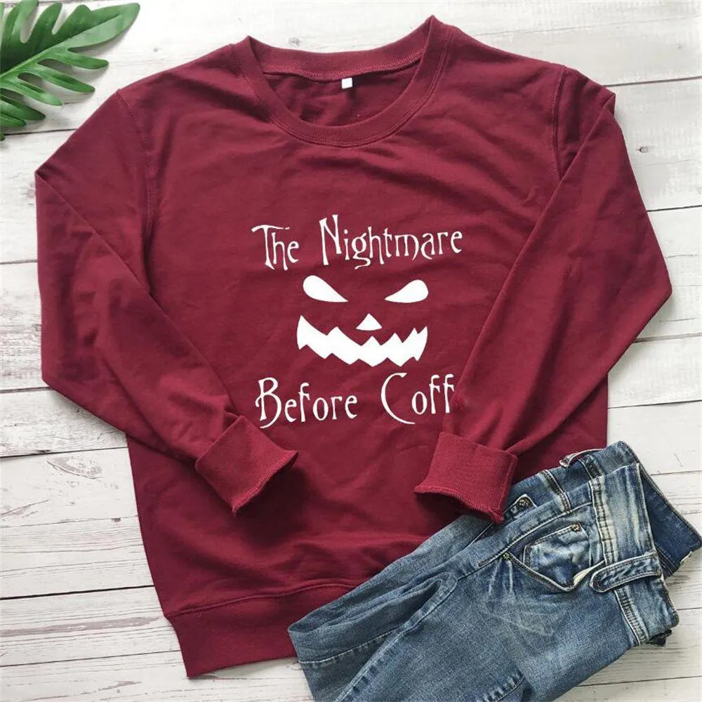 Graphic long Sleeve Shirts Before Coffee