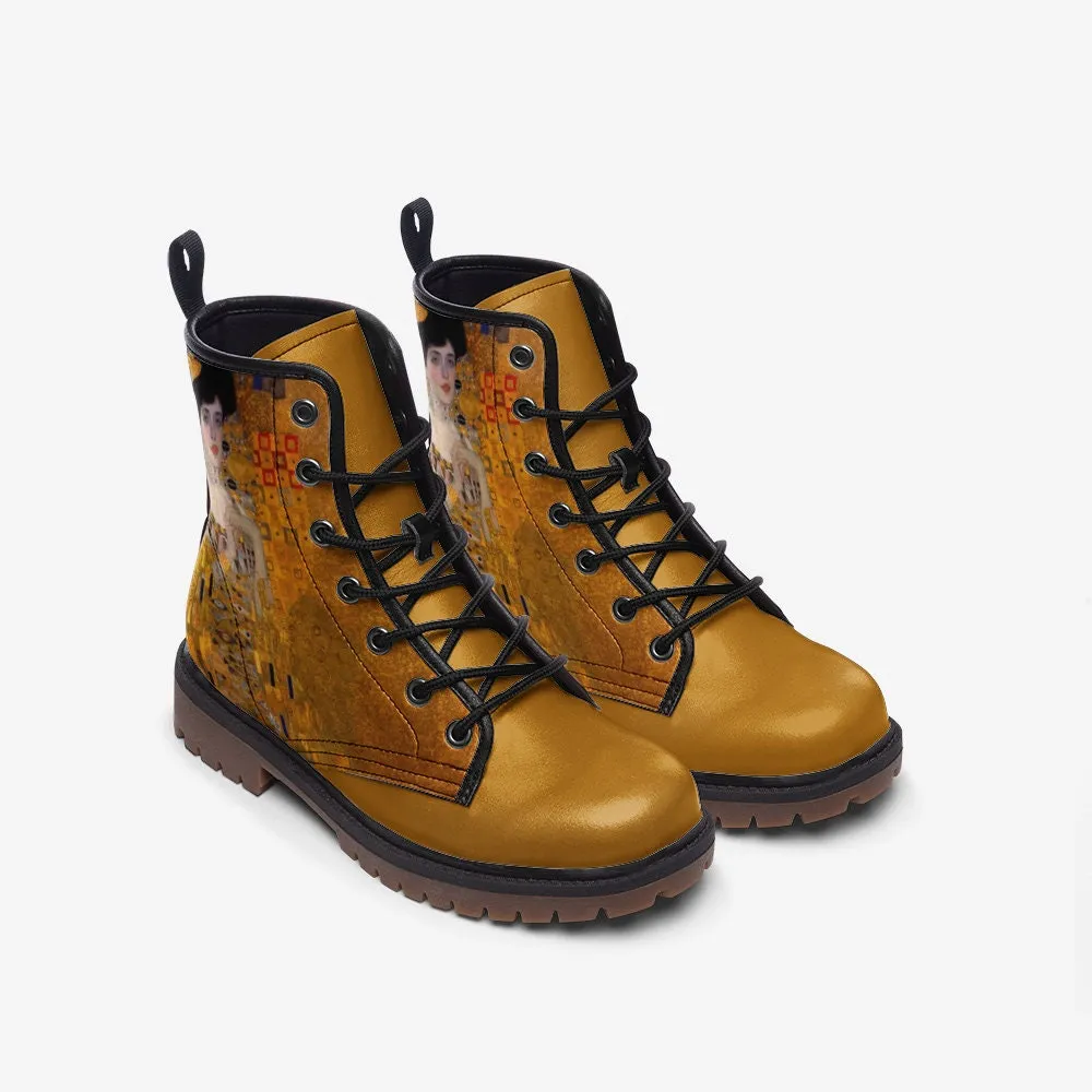 Gustav Klimt Portrett av Adele Bloch-Bauer I Vegan Leather Unisex Boots