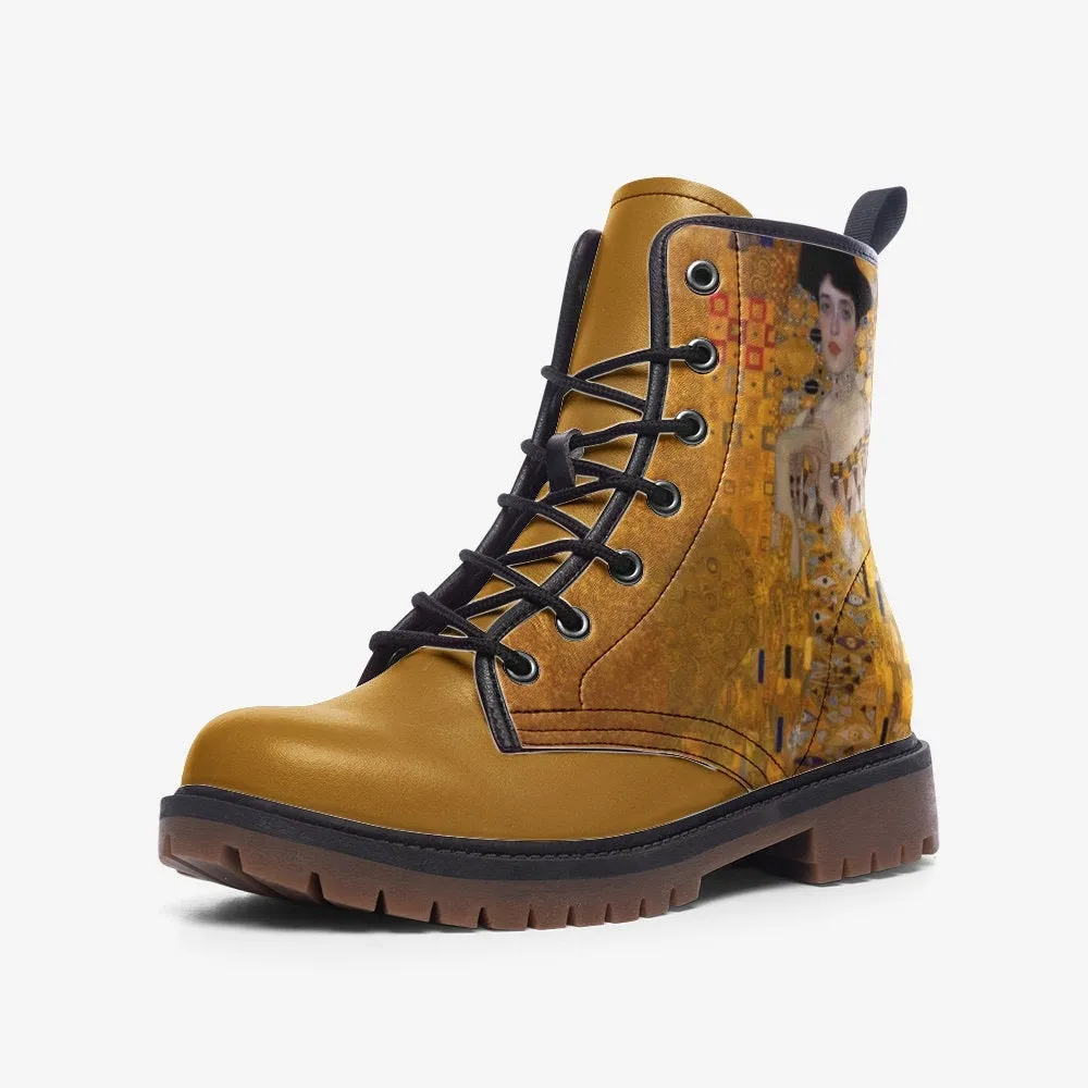 Gustav Klimt Portrett av Adele Bloch-Bauer I Vegan Leather Unisex Boots