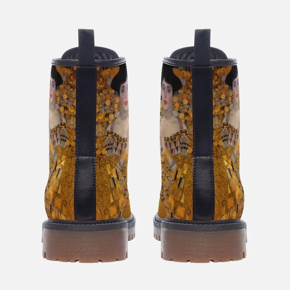 Gustav Klimt Portrett av Adele Bloch-Bauer I Vegan Leather Unisex Boots