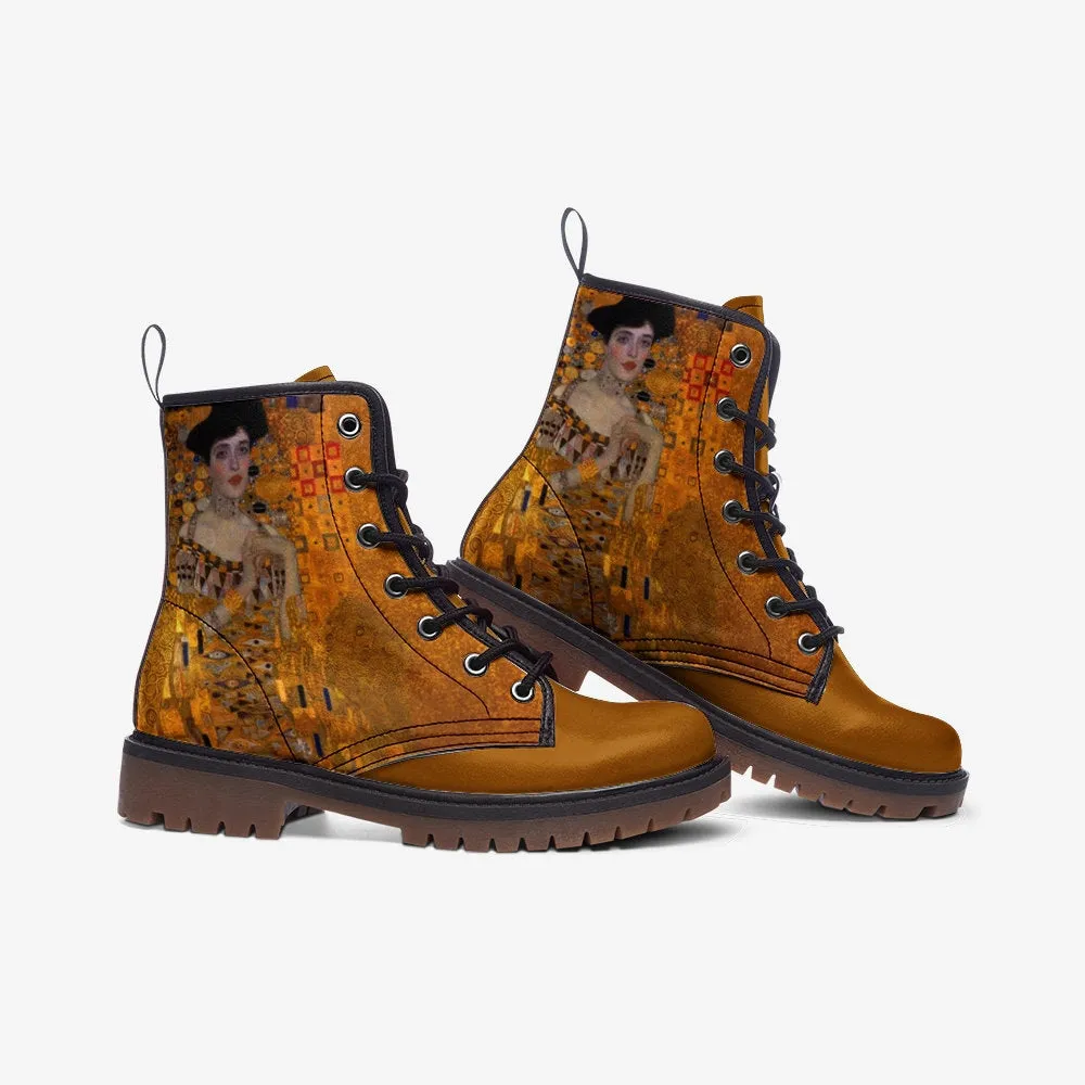 Gustav Klimt Portrett av Adele Bloch-Bauer I Vegan Leather Unisex Boots
