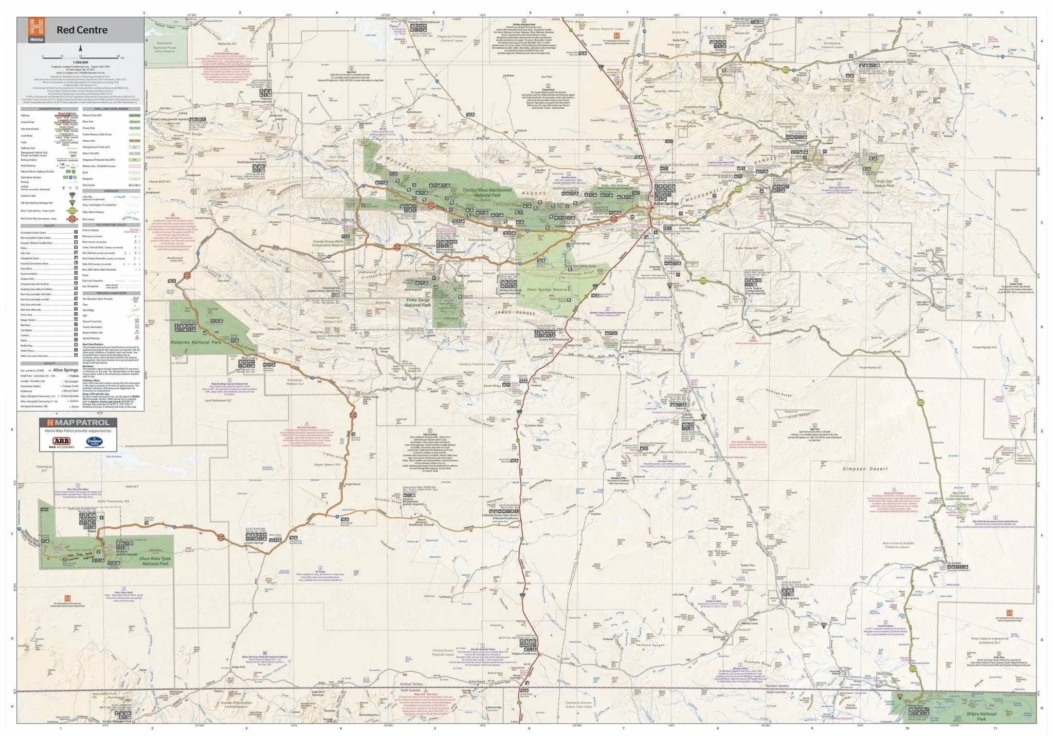 Hema The Red Centre Map