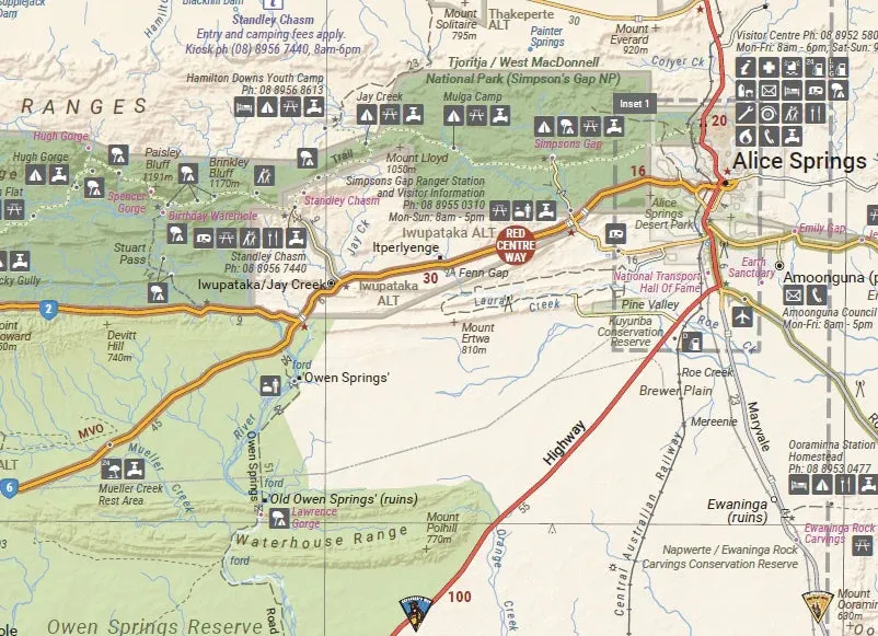 Hema The Red Centre Map