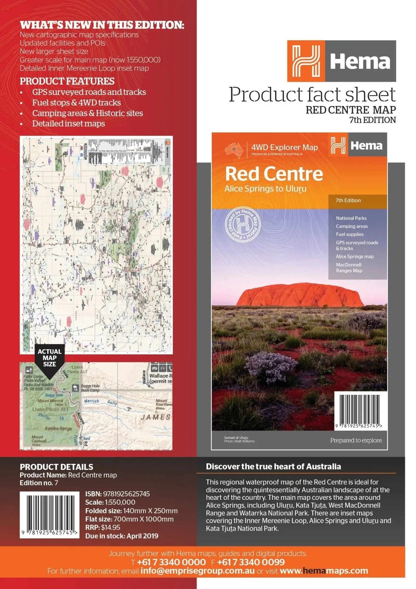 Hema The Red Centre Map