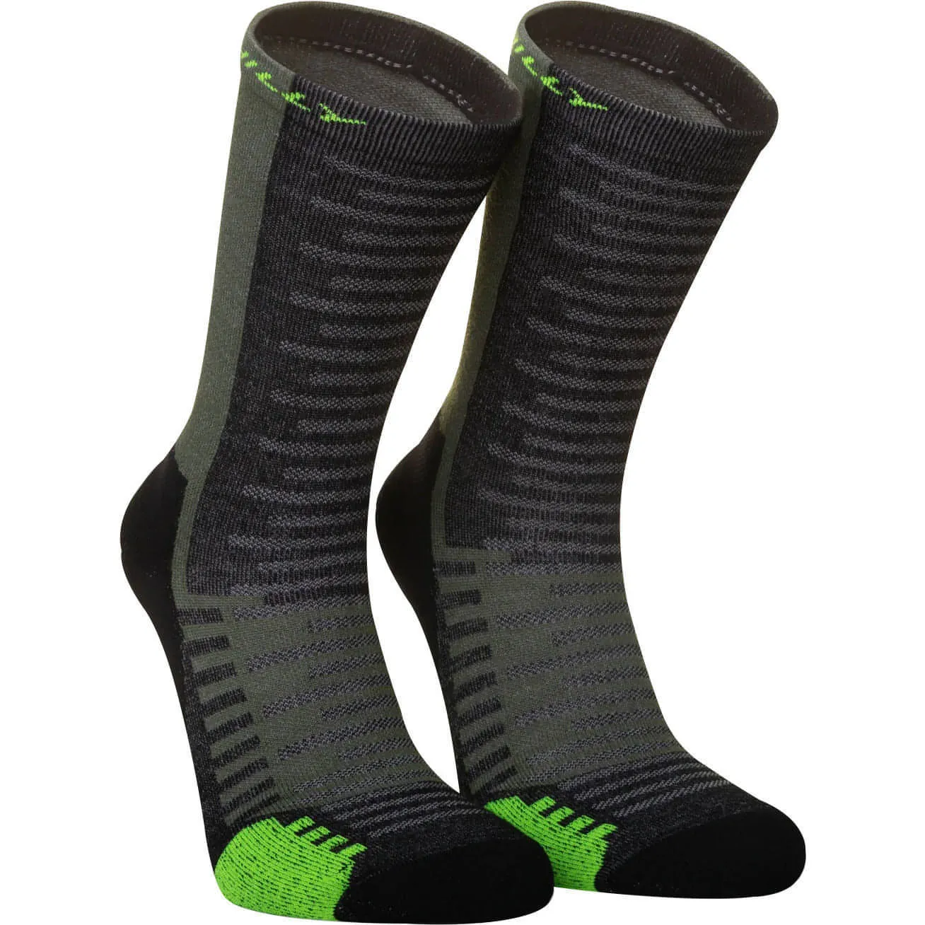 Hilly Active Crew Running Socks - Green