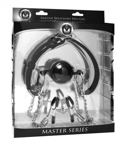 Hinder Silicone Breathable Ball  and Nipple Clamps