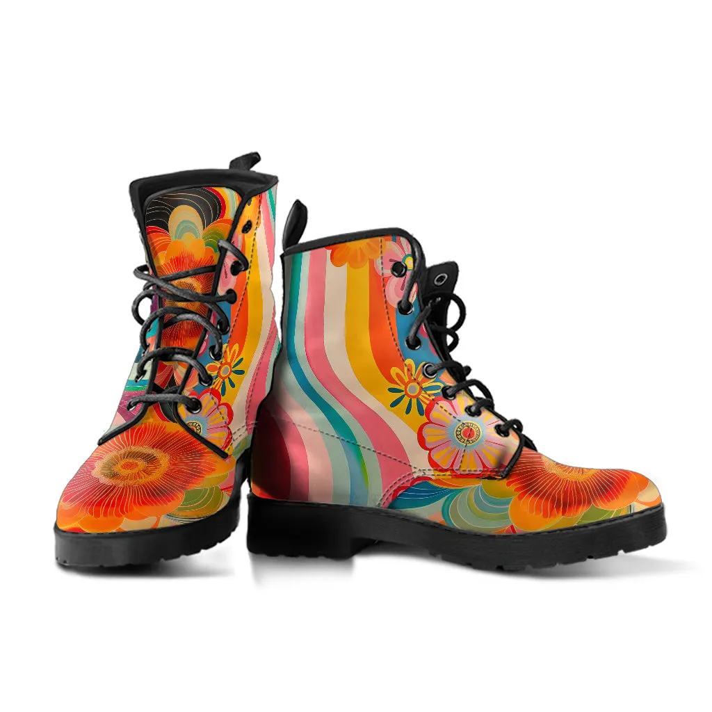 Hippie floral boots