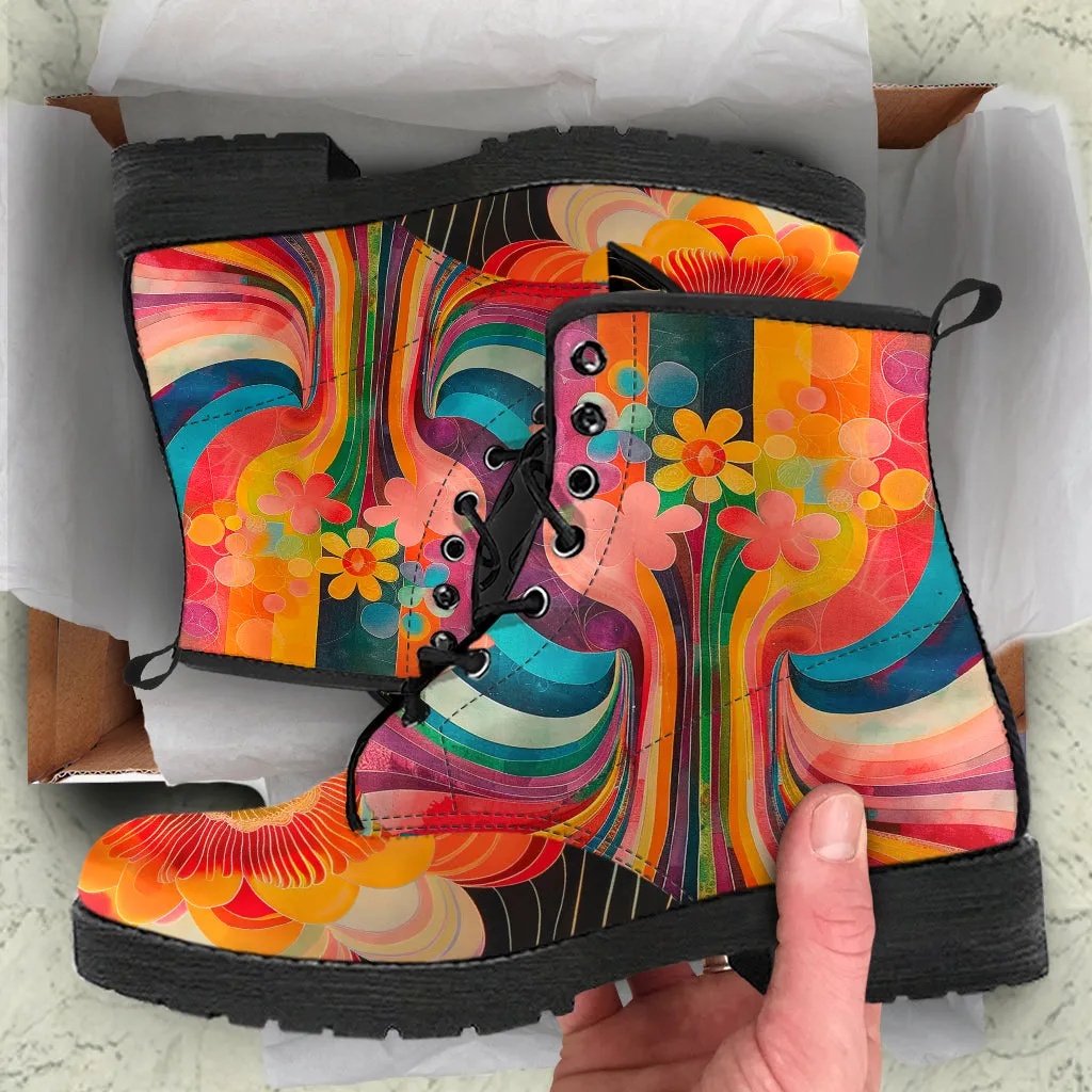 Hippie floral boots