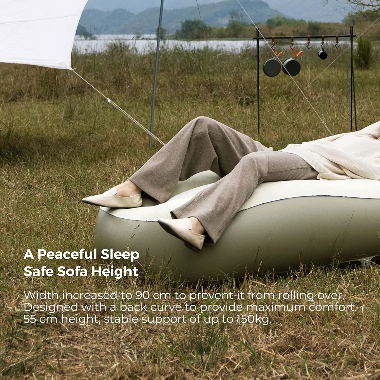 Hoto Self-Inflating Sofa - Green