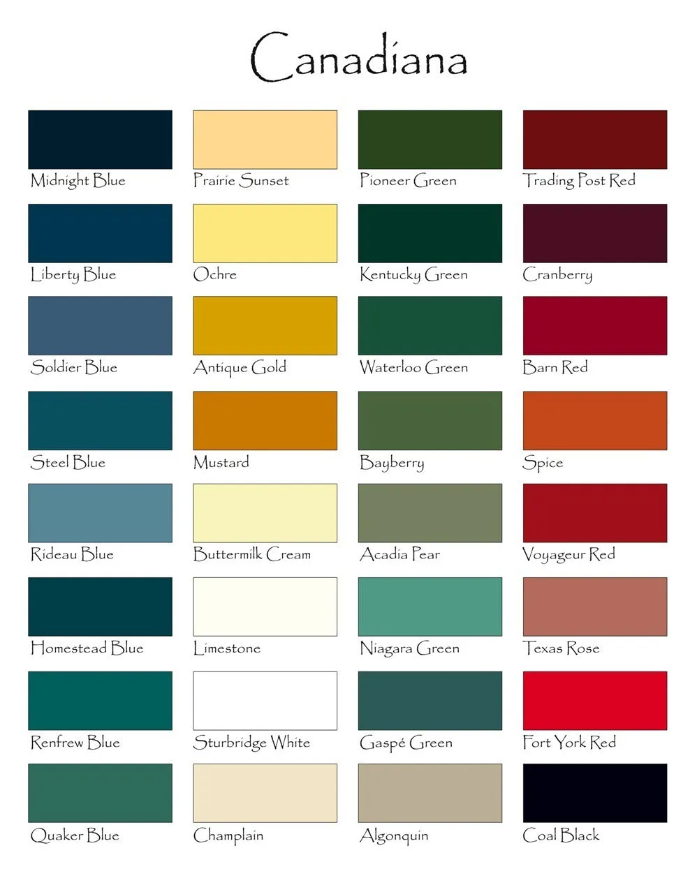 INTERIOR WALL PAINT CANADIANA COLLECTION