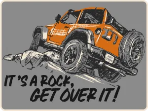 It's a Rock Get Over it Sticker