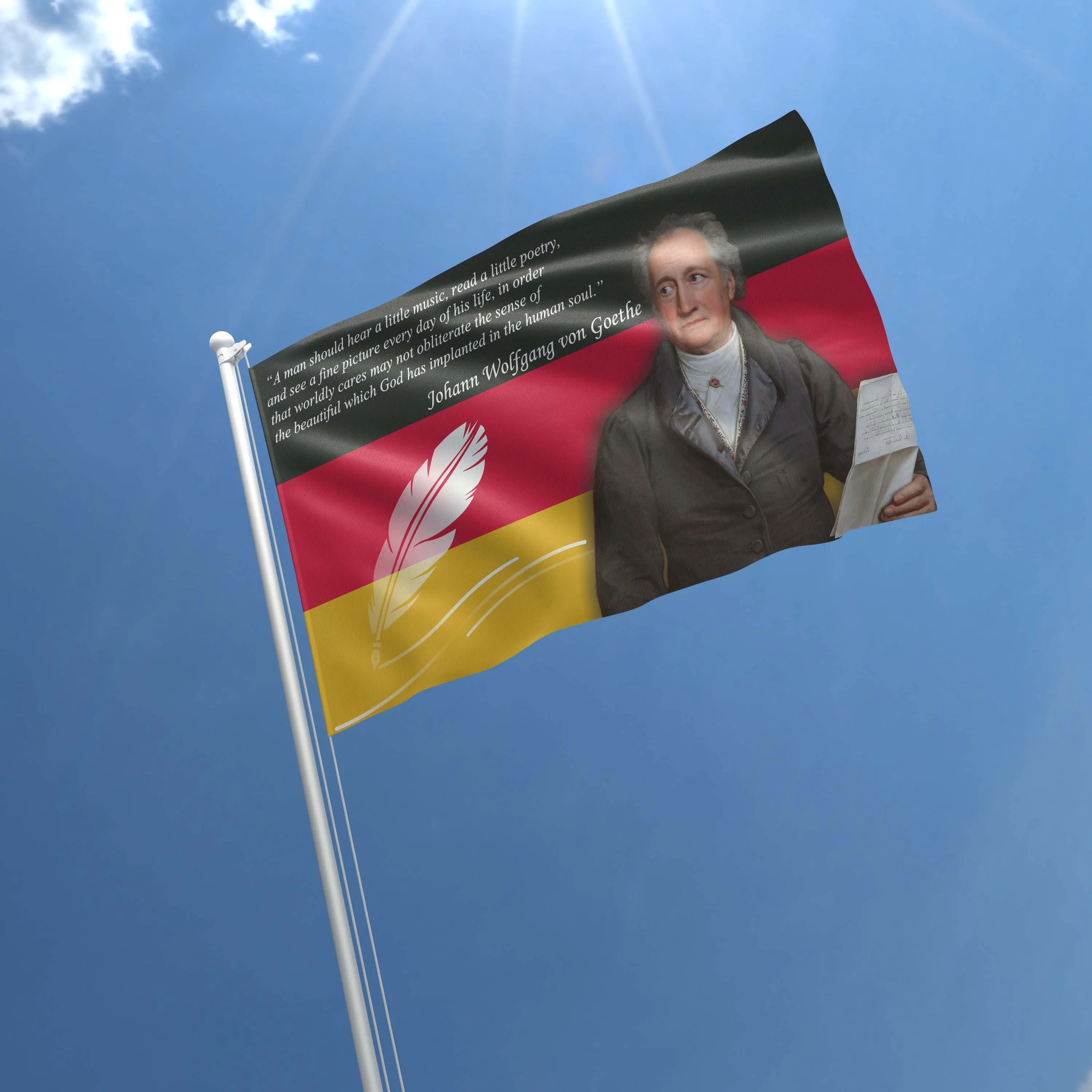 Johann Wolfgang von Goethe Gernam Writer Flag Banner