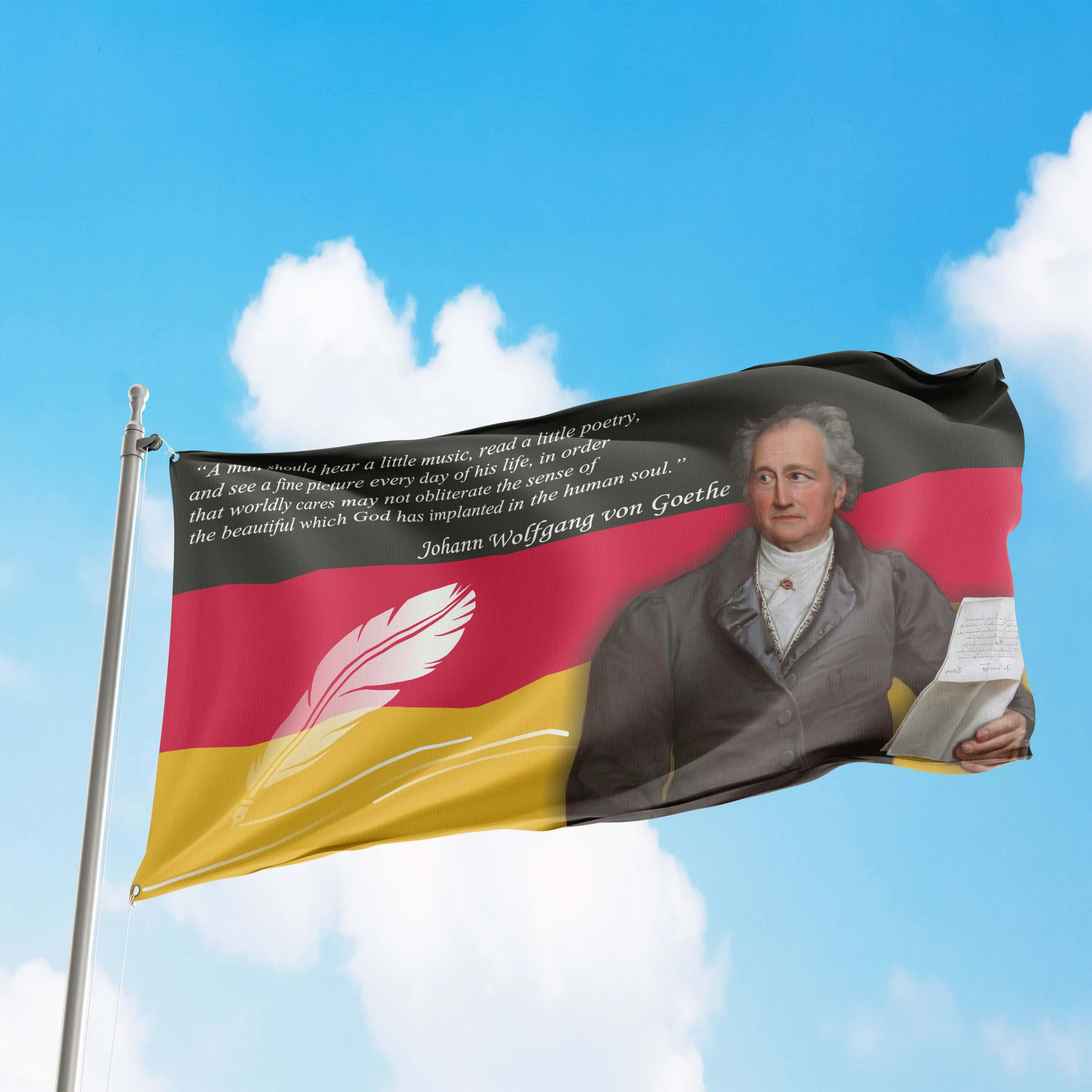 Johann Wolfgang von Goethe Gernam Writer Flag Banner