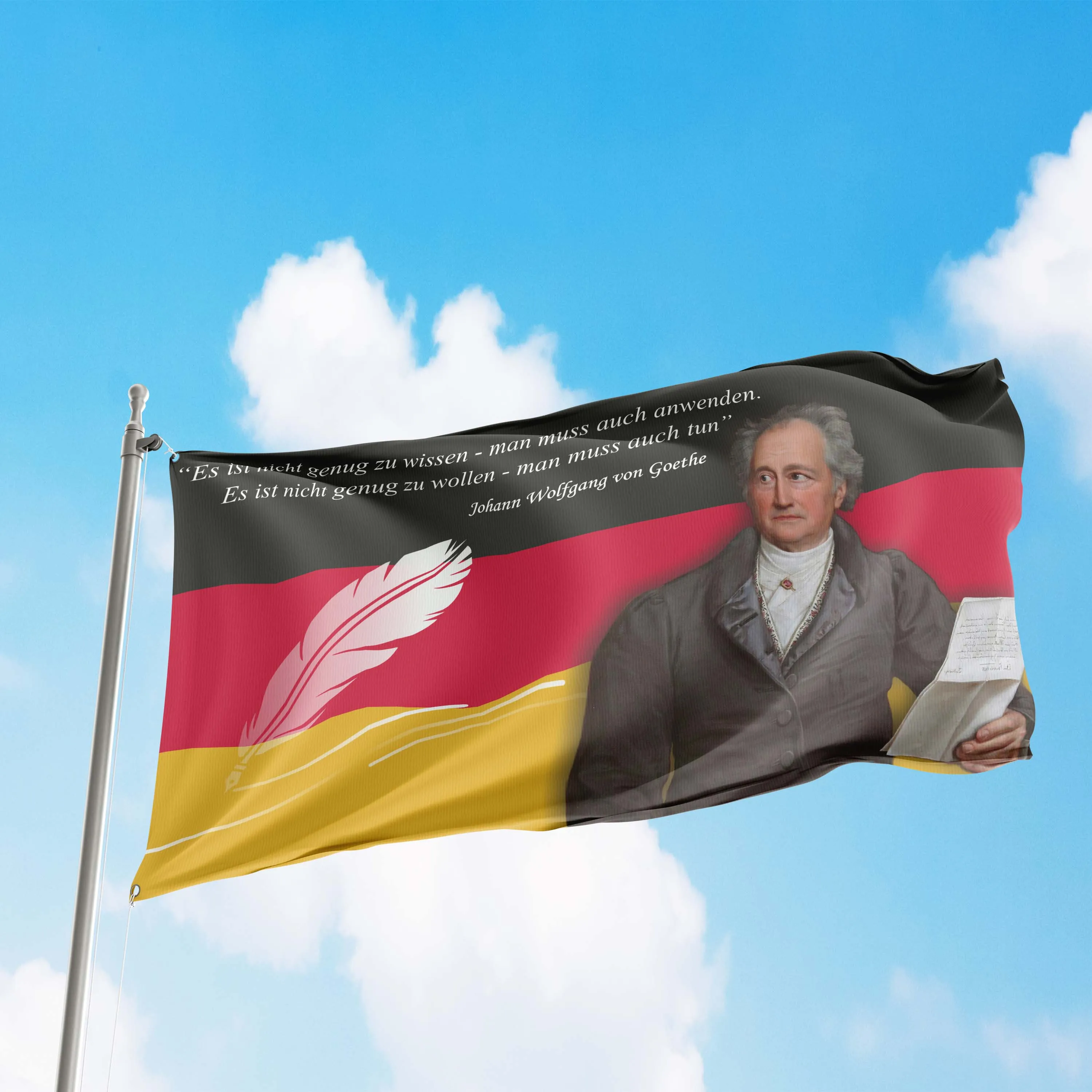 Johann Wolfgang von Goethe Gernam Writer Flag Banner