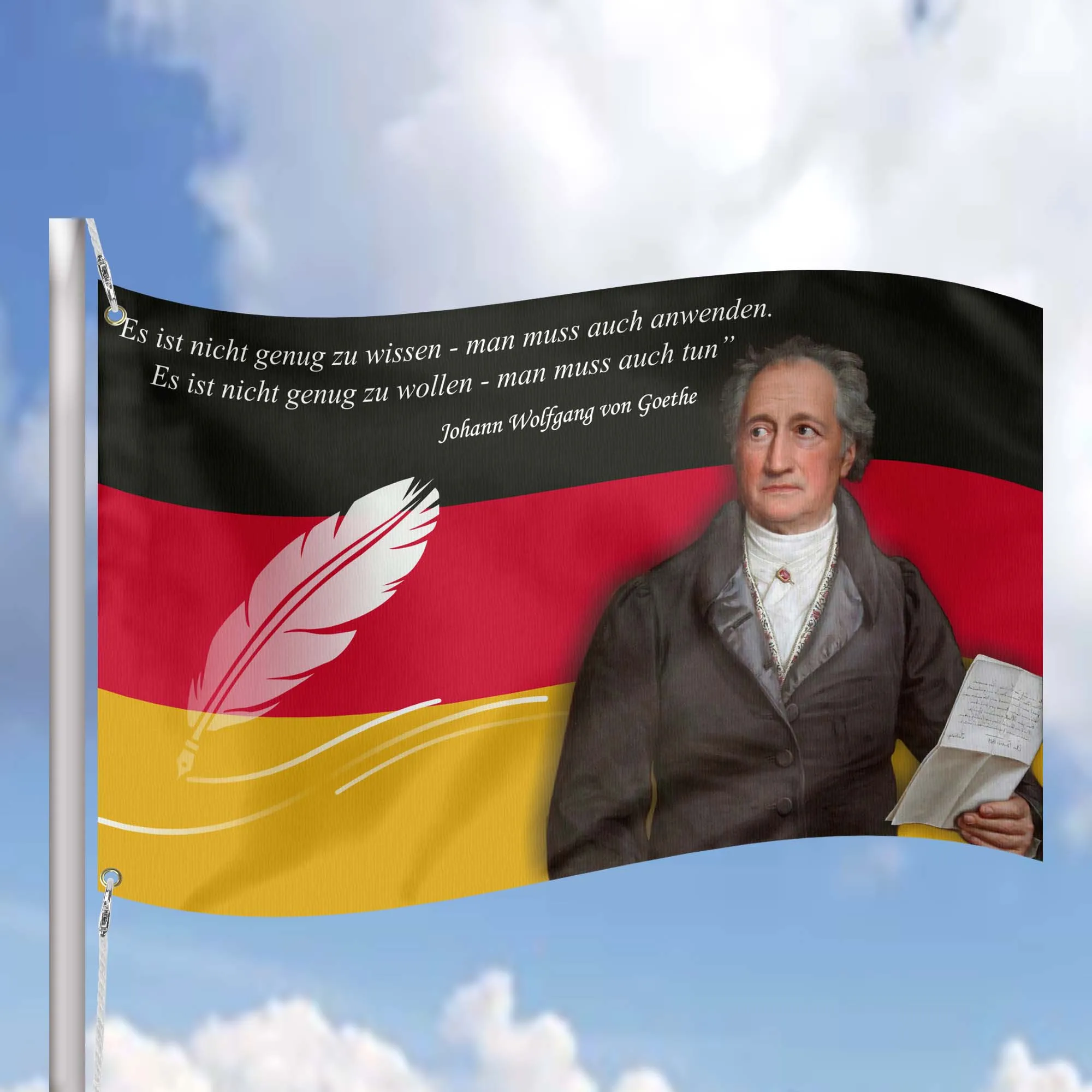 Johann Wolfgang von Goethe Gernam Writer Flag Banner