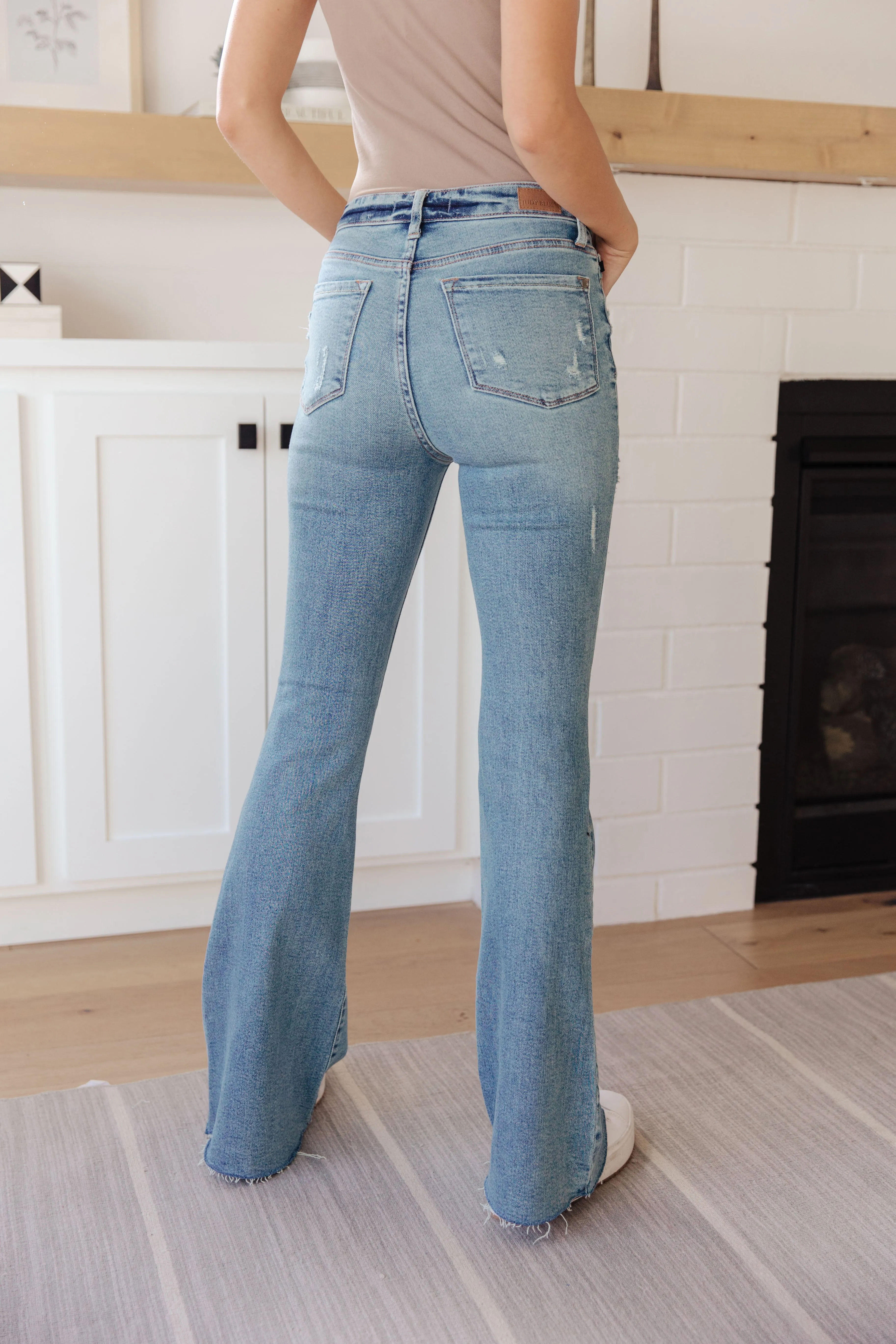 Kiana High Rise Heavy Destroy Flare - Judy Blue