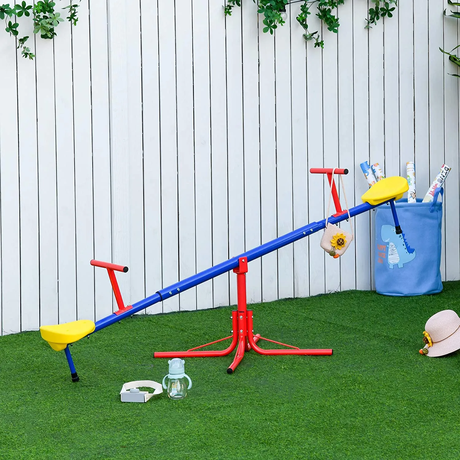 Kids Strong & Sturdy 360 Degree Rotating Metal Seesaw | 2 Seats | 3 - 8 Years