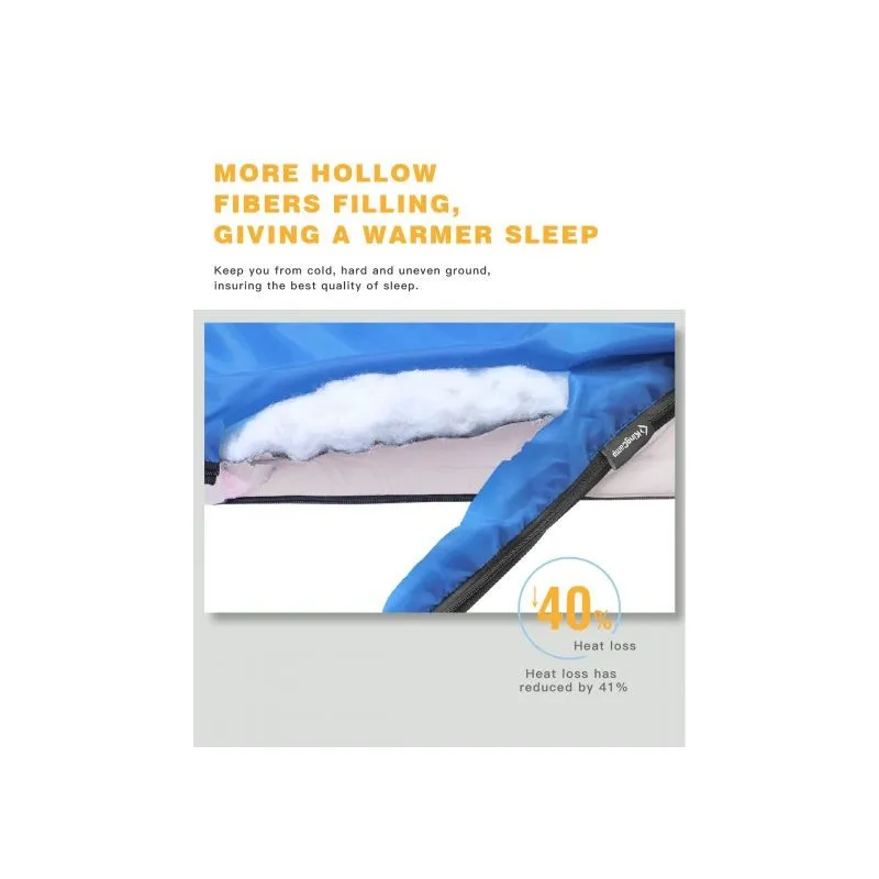 KingCamp - Oxygen 250D Sleeping Bag With Pillows (Black)
