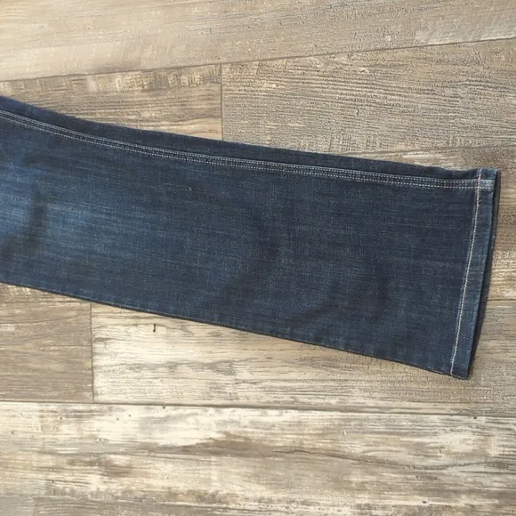 L.A. Idol USA bootcut blingy distressed jeans cowgirl/rodeo sz 15 37x34L TALL