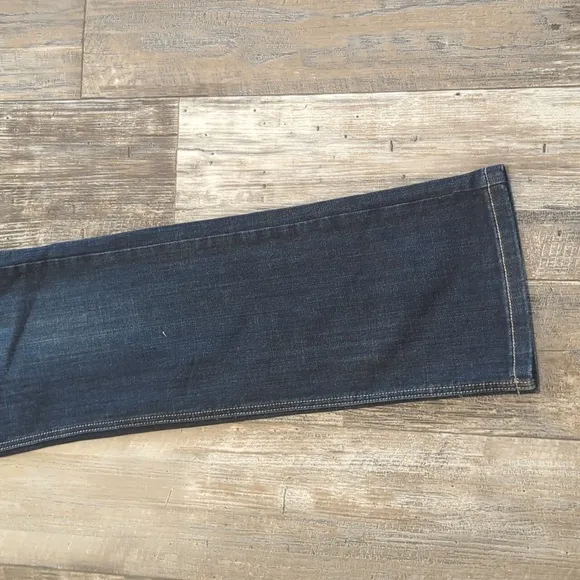 L.A. Idol USA bootcut blingy distressed jeans cowgirl/rodeo sz 15 37x34L TALL