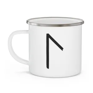 Laguz (Lake) Viking Rune Enamel Camping Mug