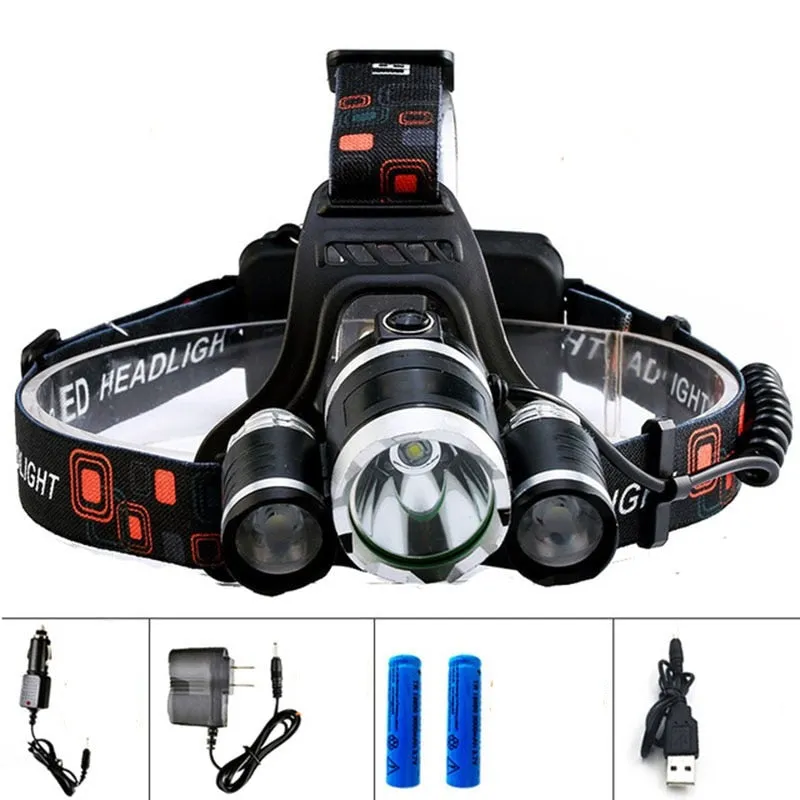 LED Hard Hat Headlight Flashlight