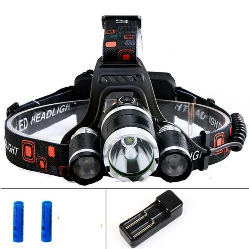 LED Hard Hat Headlight Flashlight