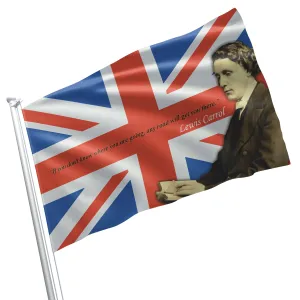 Lewis Carrol English Writer Flag Banner