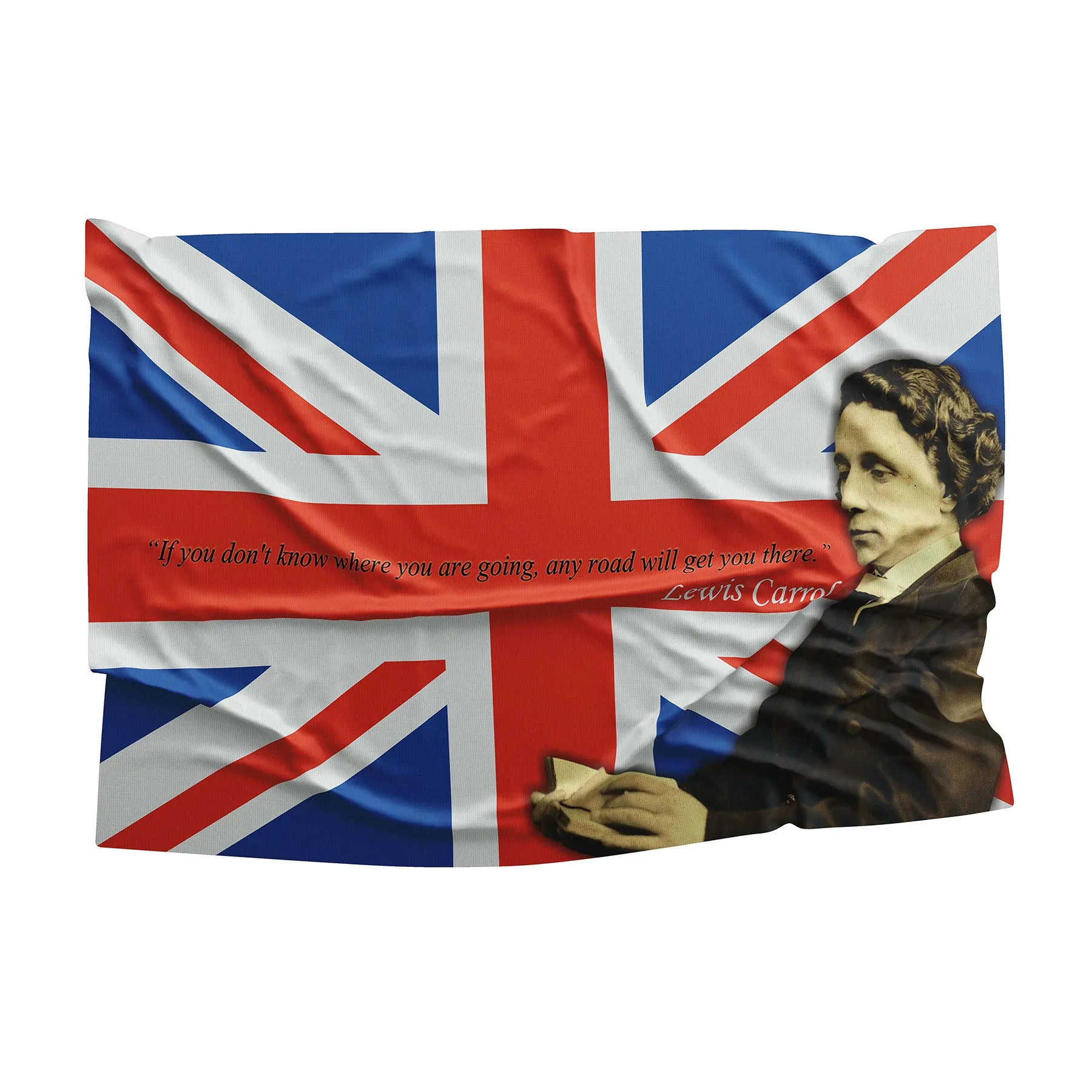Lewis Carrol English Writer Flag Banner